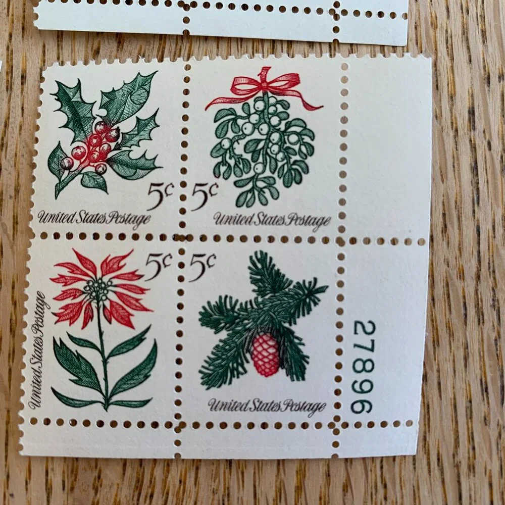 Random Lot of Vintage 3, 5, and 6 cent U.S. Postage Plate Blocks